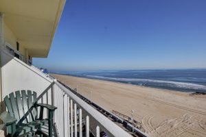 oceanfront view from hotel room balcony
