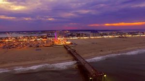 Aerial view of the Ocean City beach