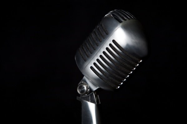 Karaoke Microphone Black Background
