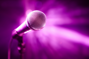 Microphone Glowing Purple 45