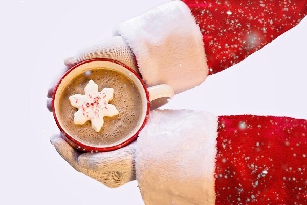 Christmas Santa Hot Chocolate Snowflake