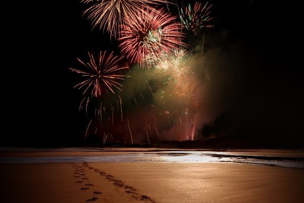 4th July Fireworks On Beach 49522870 1