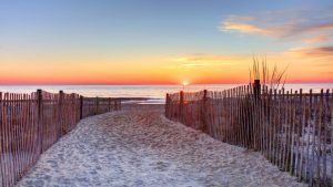 ocean city, md sunrise on the beach